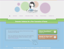 Tablet Screenshot of cambridgenannygroup.com